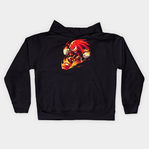 knuckles Kids Hoodie by StevenBag